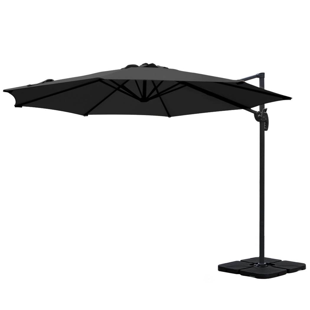 Base Cantilever Beach Roma 360 Degree Tilt Black