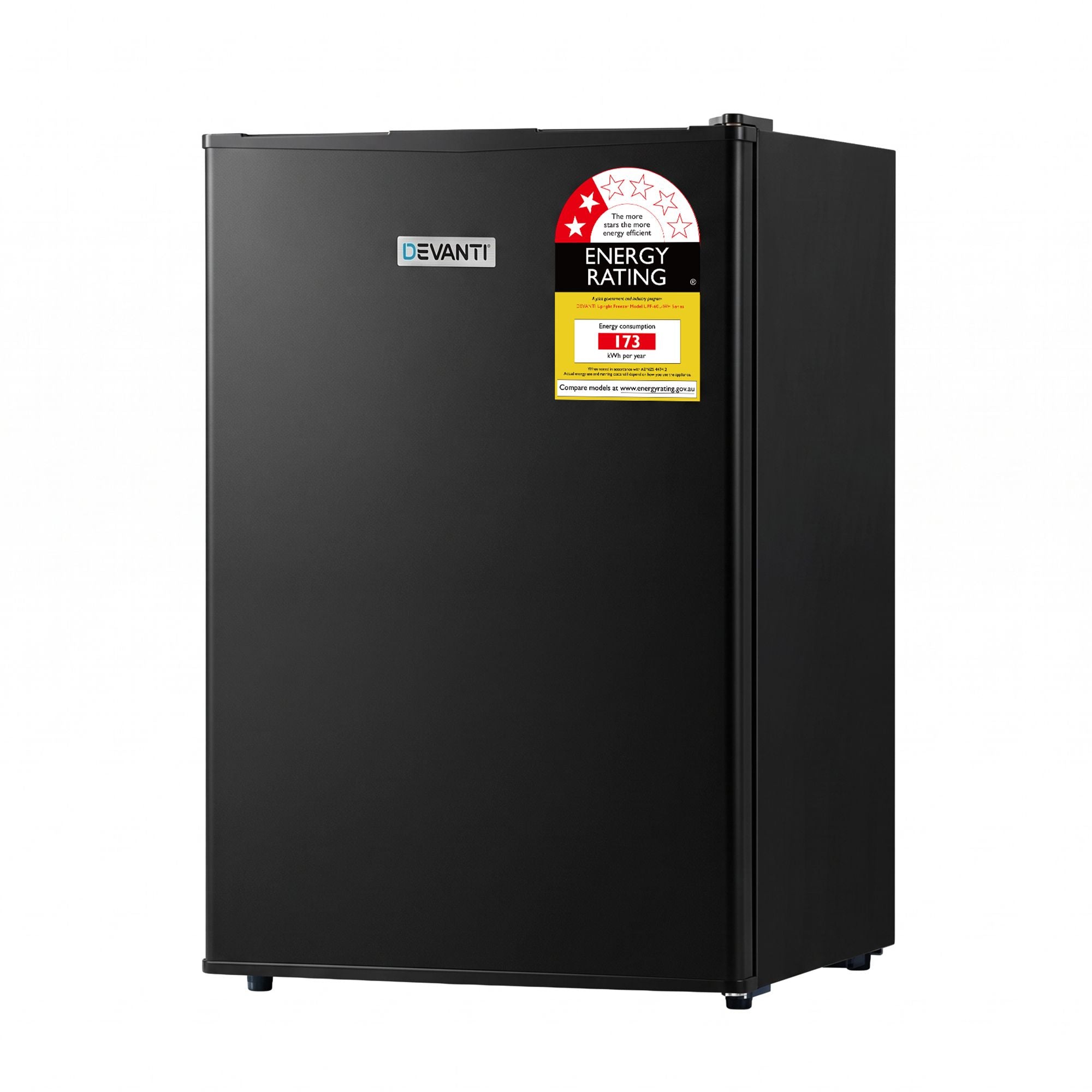 Devanti 42L Upright Freezer Fridge Black Bedworld
