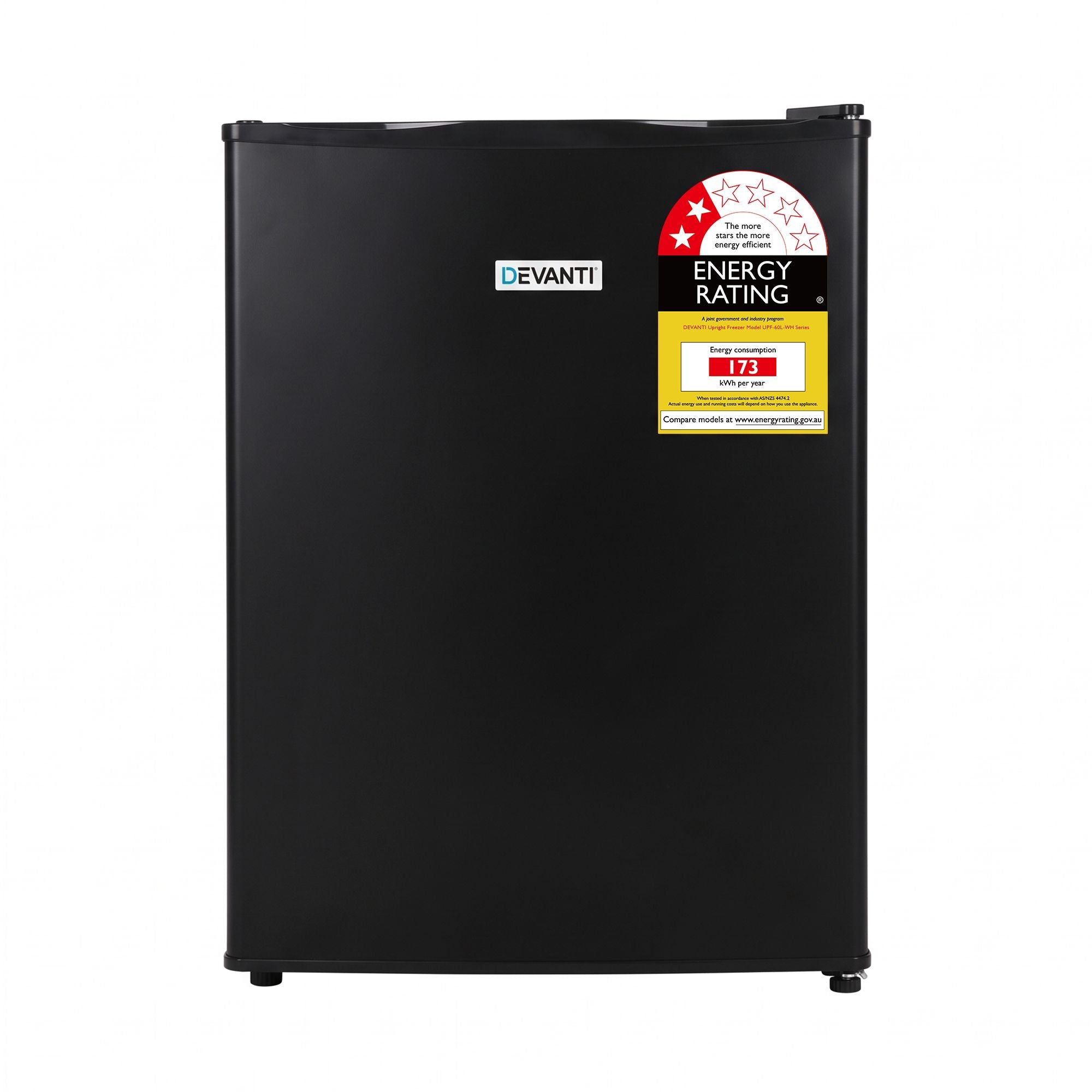 Devanti 42L Upright Freezer Fridge Black Bedworld