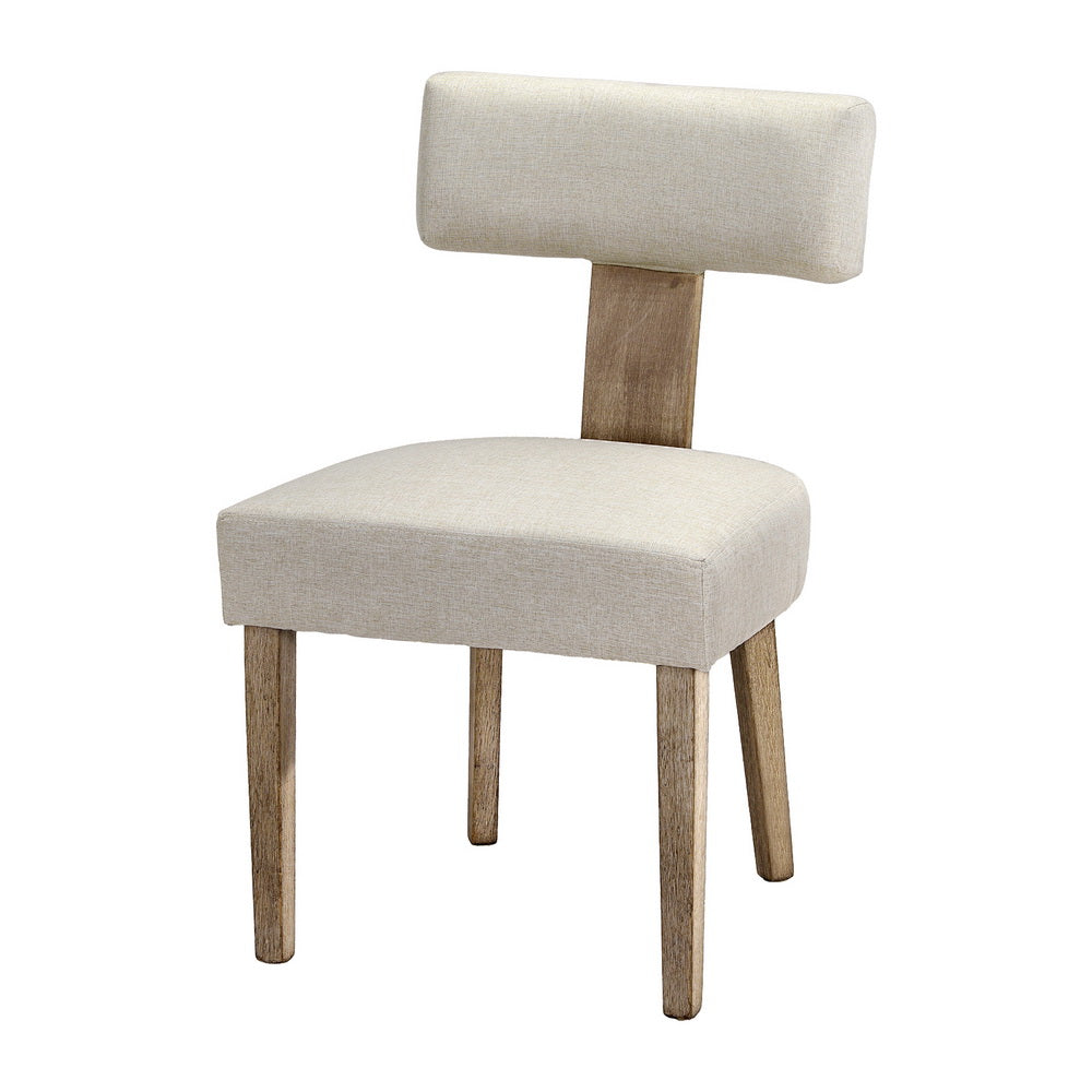 Artiss Dining Chairs Set of 4 Linen Fabric Wooden Beige Bedworld