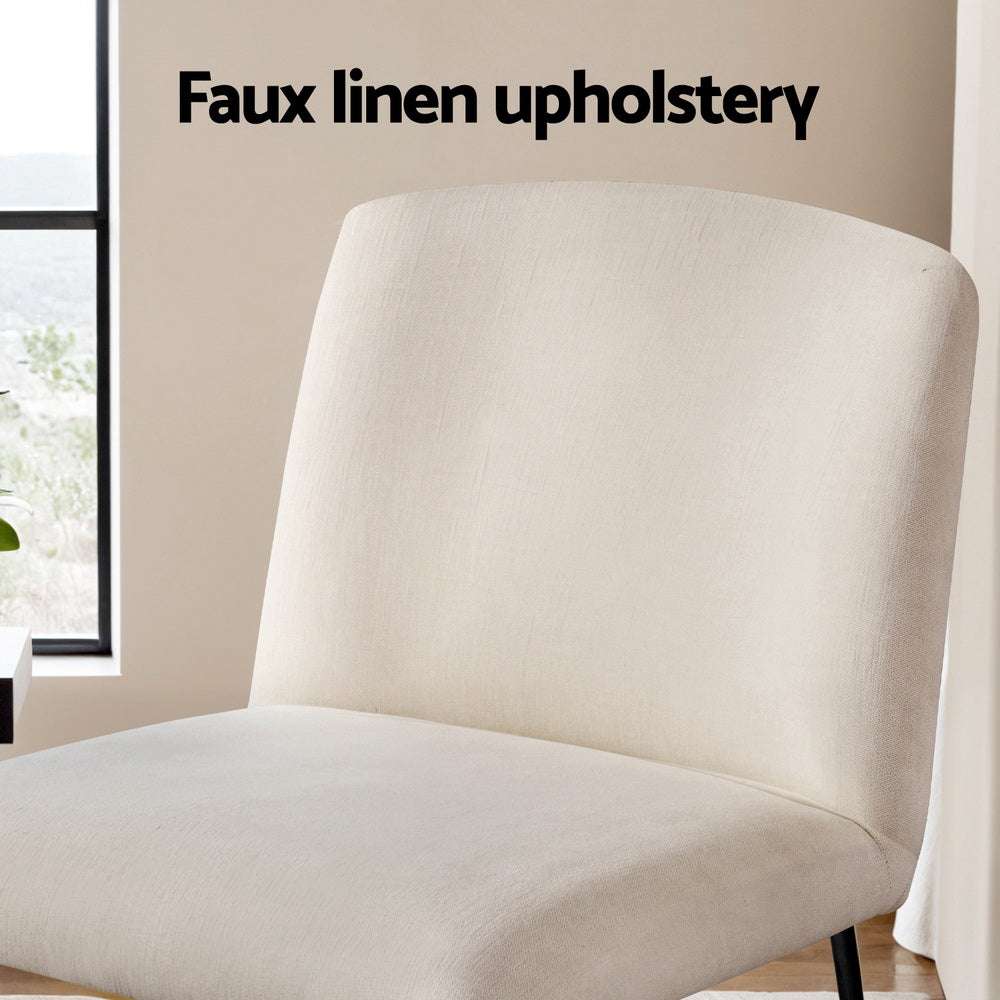 Artiss Accent Chair Armchair Cross Leg Beige