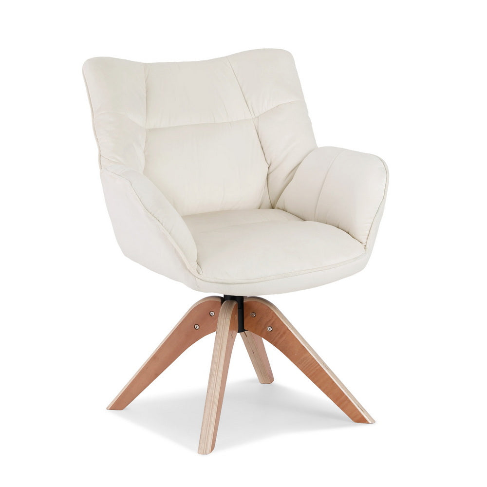 Artiss Swivel Chair Armchair Nursing Velvet White