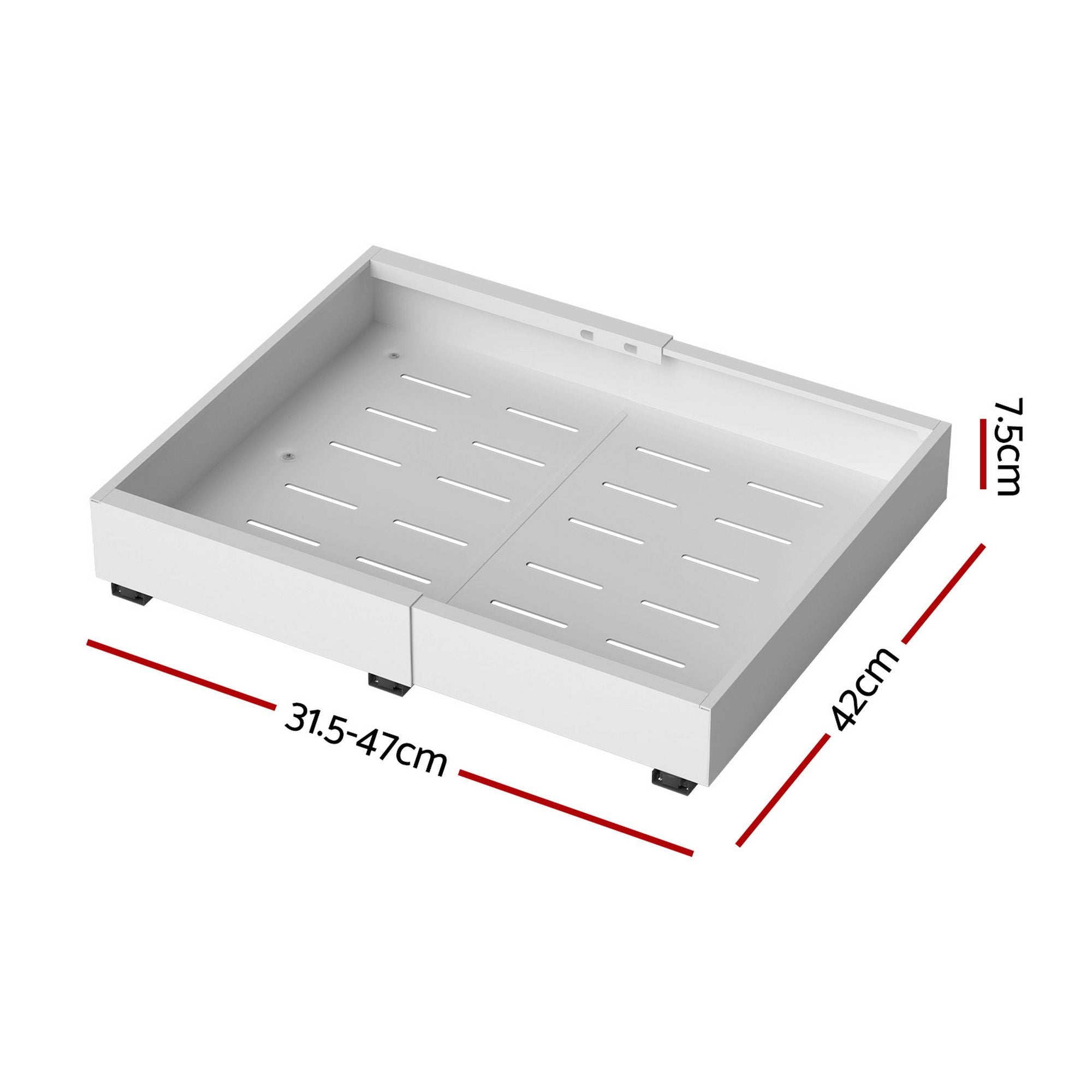 Artiss 2 Pack Pull Out Drawers for Cabinets Expandable Cabinet Organizer White Bedworld