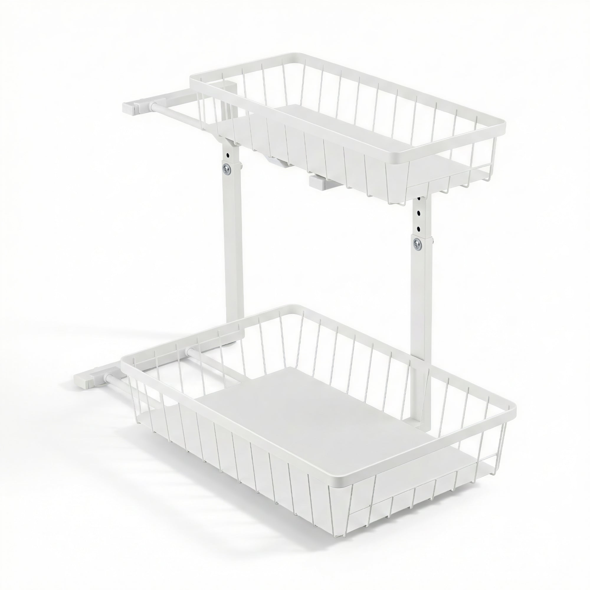 Artiss Under Sink Organizer Storage with 2 Slide Out Drawers 5 Adjustable Height Bathroom Kitchen Cabinet