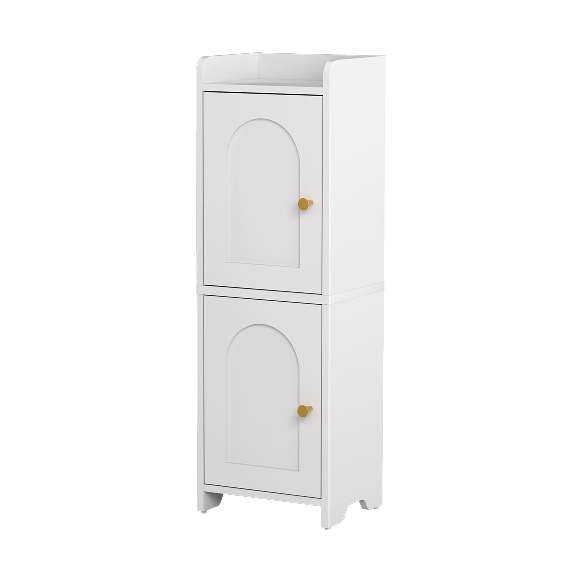 Artiss Bathroom Storage Cabinet 2-Tier Slim Toilet Organizer Adjustable White Bedworld