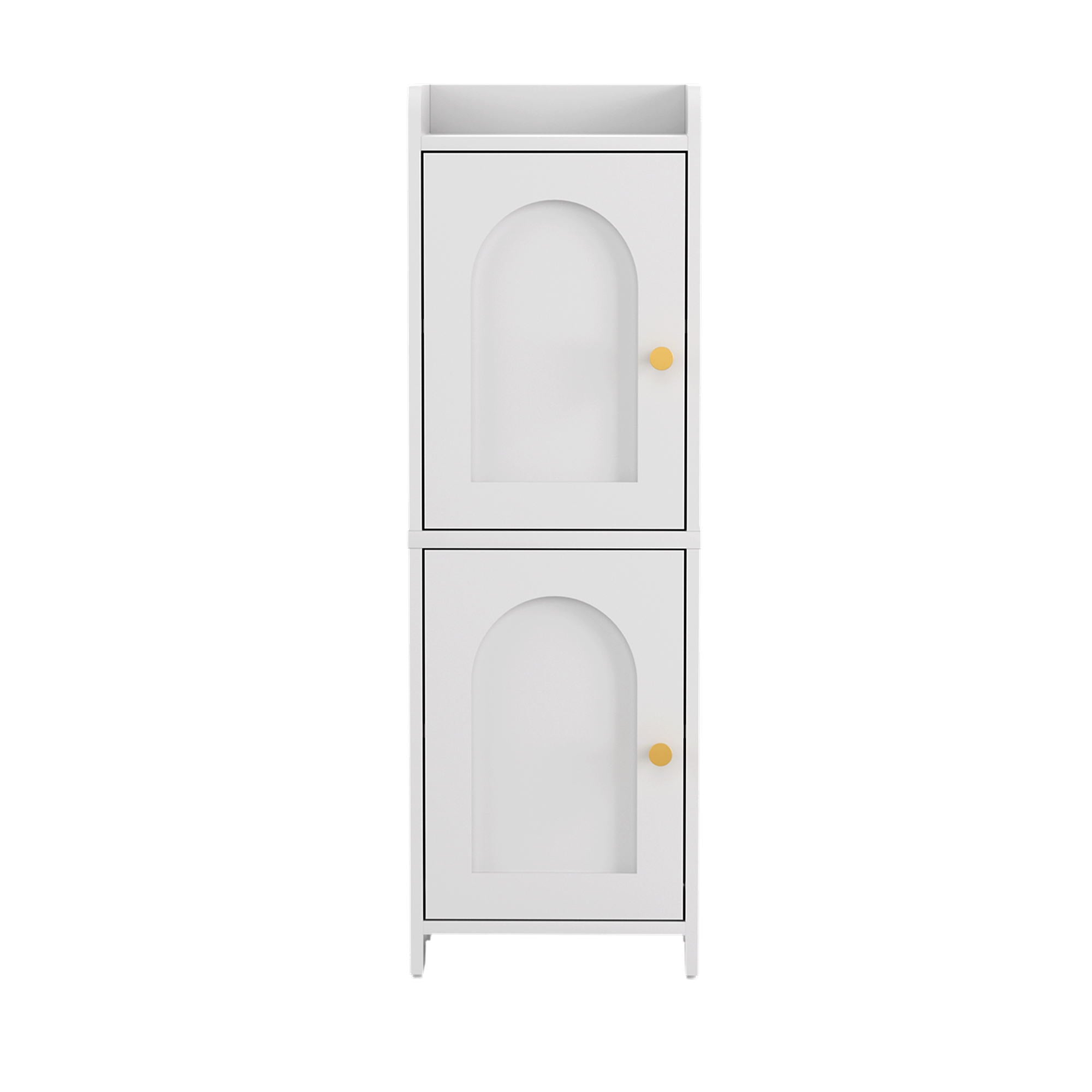 Artiss Bathroom Storage Cabinet 2-Tier Slim Toilet Organizer Adjustable White Bedworld