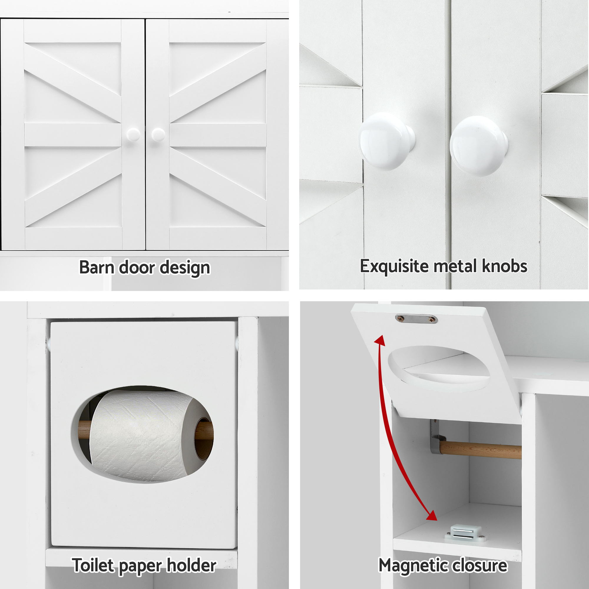 Artiss Bathroom Storage Cabinet Over The Toilet Organiser Laundry Shelf Holder Bedworld