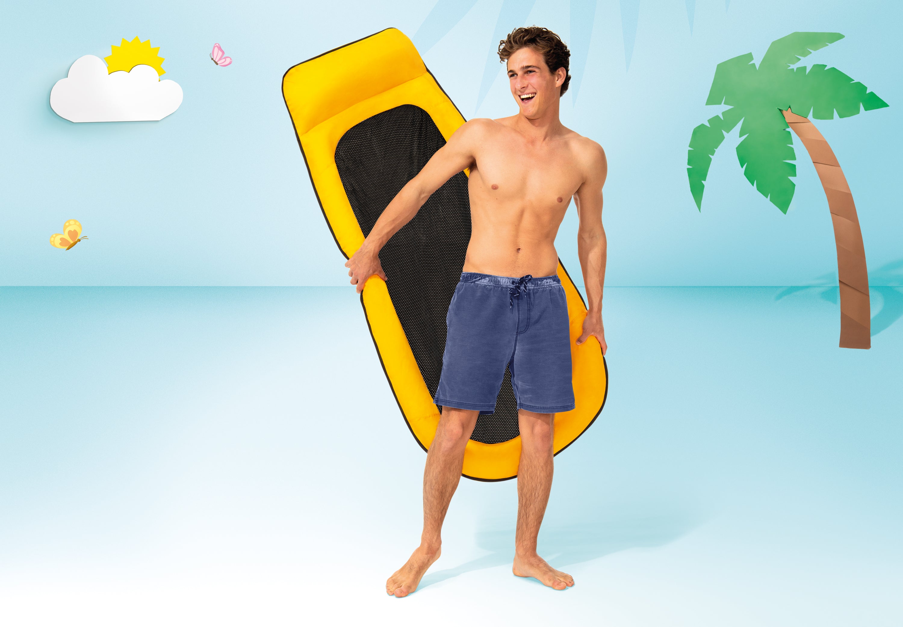 Intex Mesh Inflatable Pool Lounge - Great for Travel 58836