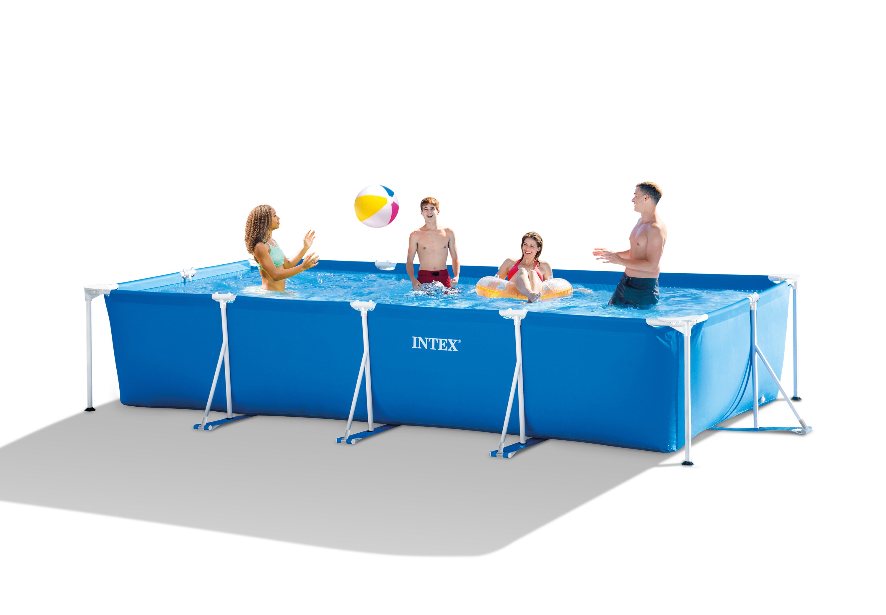 Intex Rectangular Frame Pool 4.5m X 2.2m X 0.84m with Filter/Pump 28274