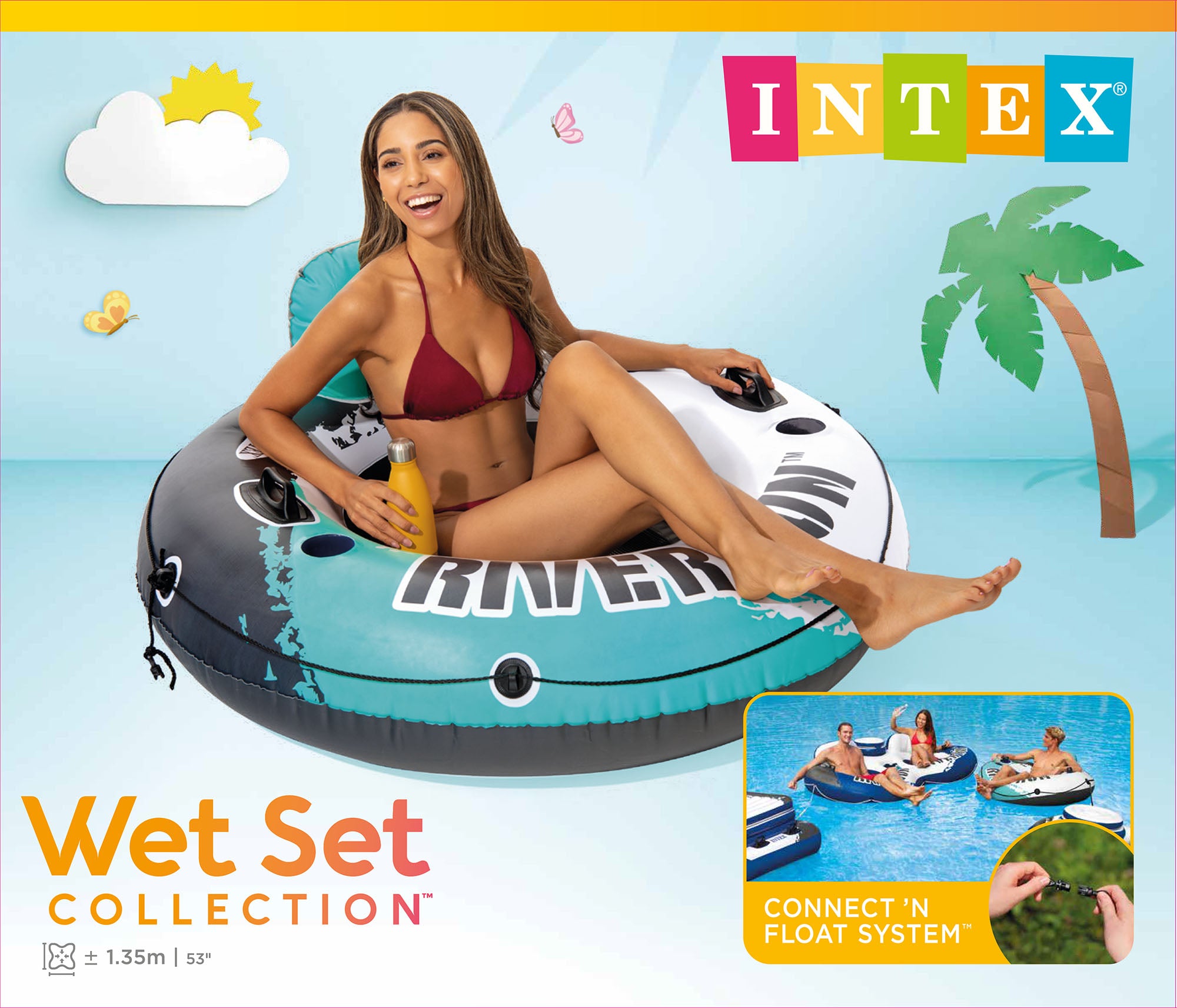 Intex River Run Aqua Inflatable Tube 56825