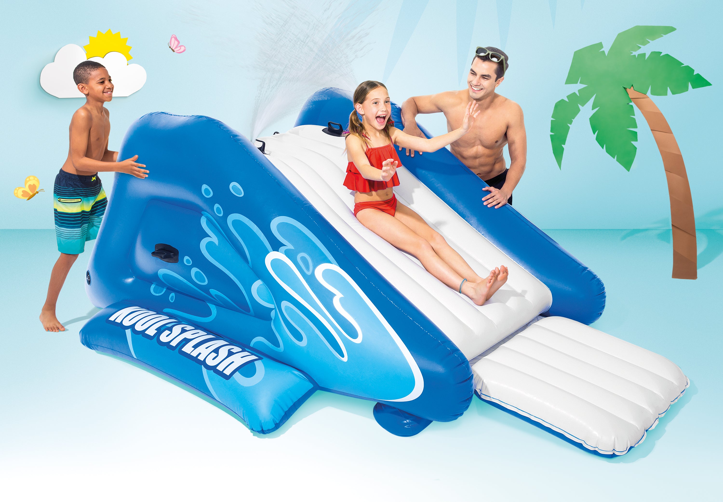 Intex Kool Splash Inflatable Water Slide with Spray 58849