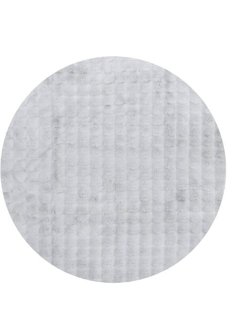 Bubble Silver Round Washable Rug by Rug Culture-100X100CM - ROUND