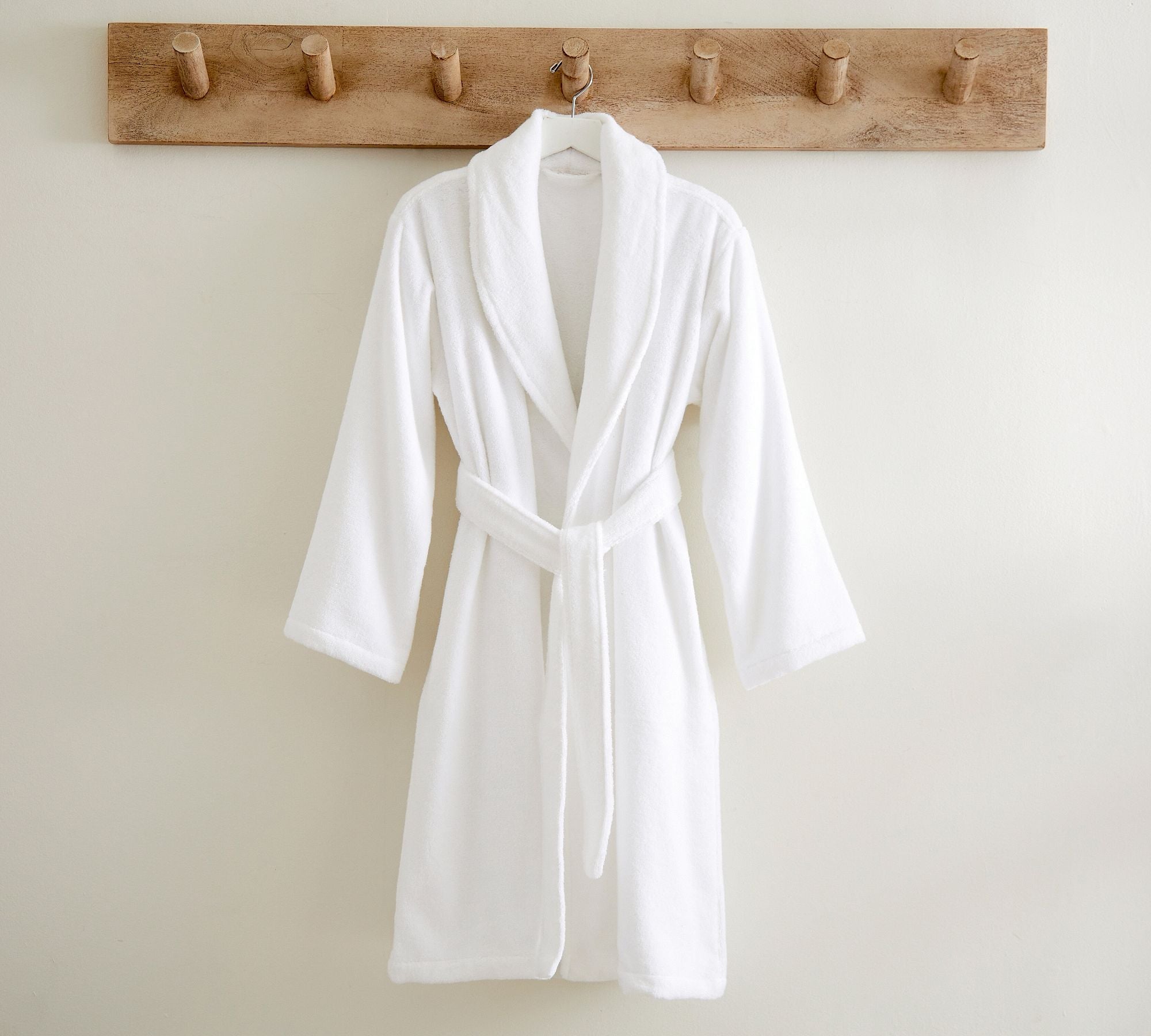 Chalet Quick Dry Terry Cotton White Small/ Medium Bath Robes