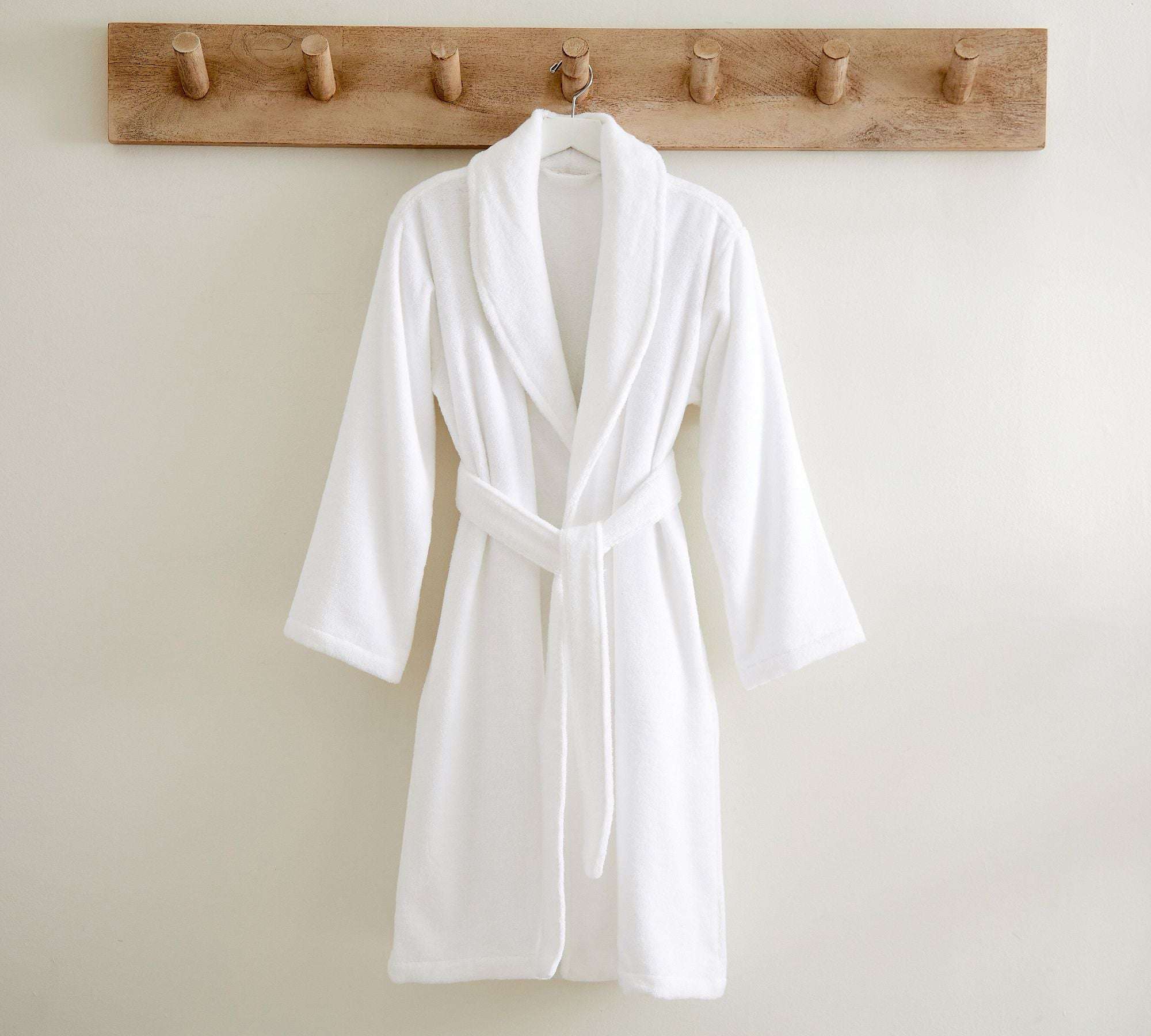 Chalet Quick Dry Terry Cotton White Large/ Xtra Large Bath Robes