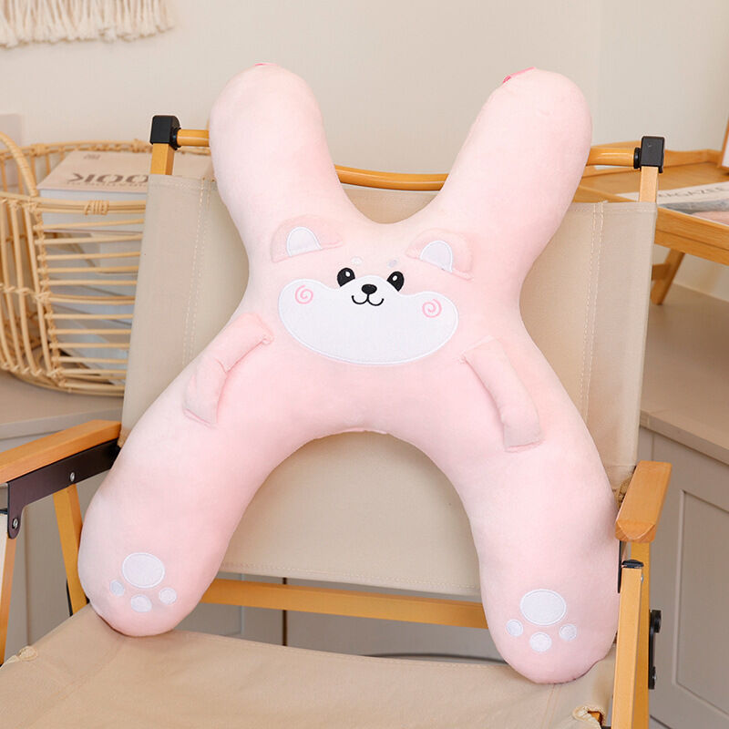 Christmas gift for kids-Kids Travel Pillow, Ergonomic Plush Support for Car Rides, Comfortable Sleep Companion for Children（black dog）