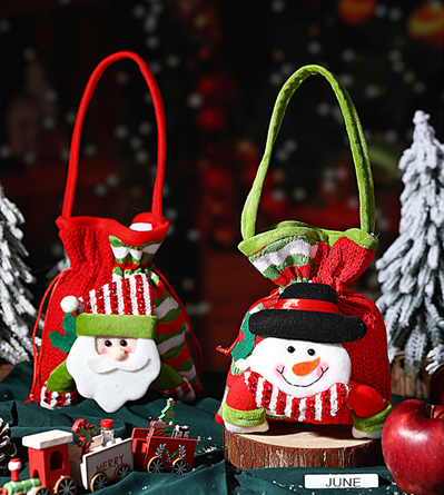Christmas gift Festive Aussie Christmas Gift Bags: Cute Reindeer, Santa & Snowman Pouches for Xmas Treats & Gifting（Santa Claus） 