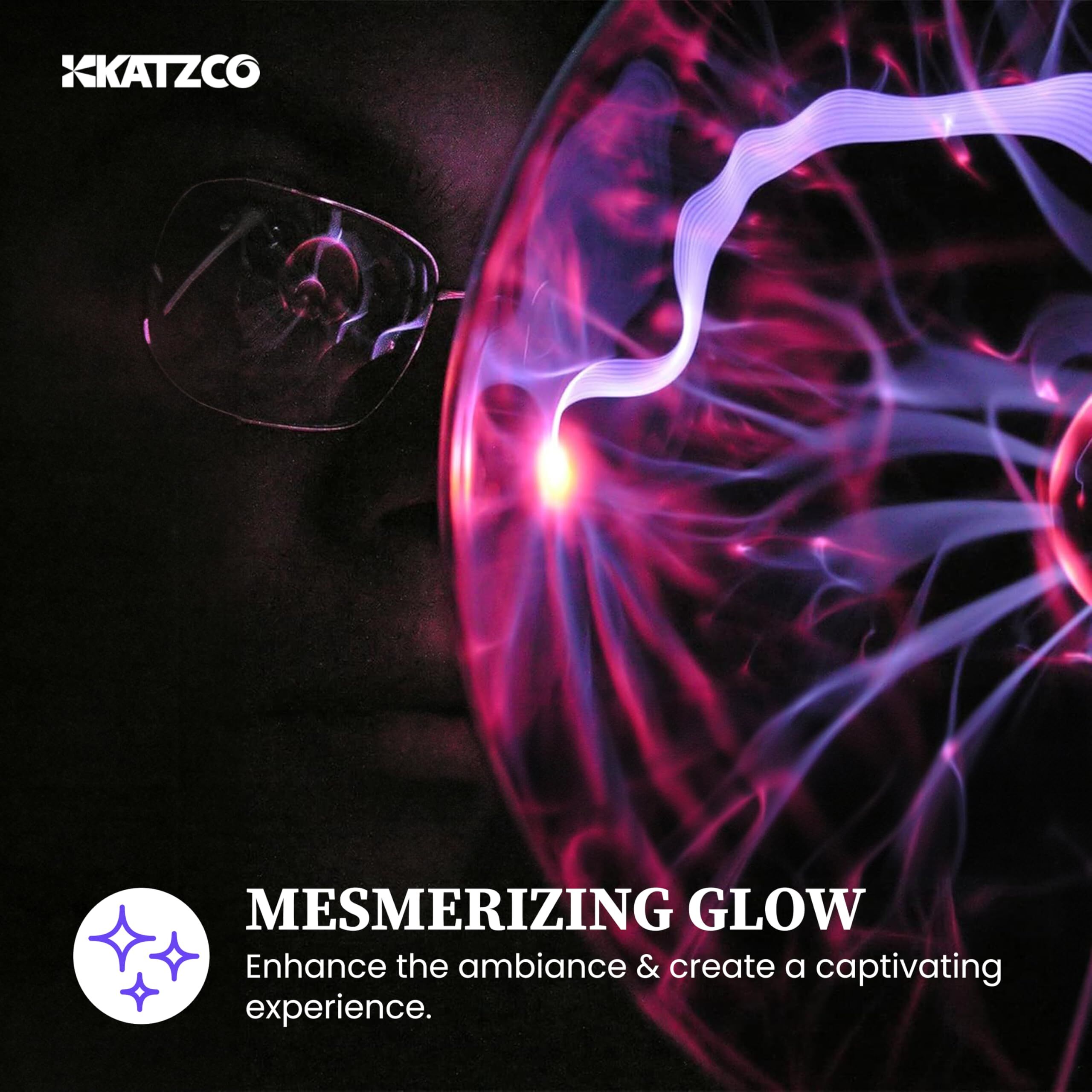 Plasma Ball Lamp - Touch & Sound Sensitive USB-Powered Globe for Decor, Parties & STEM Learning (6 Inch) | Other sizes Available in Store