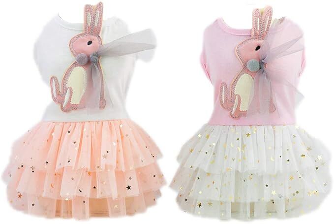 pet products Small Dog Dress Female Tiny Puppy Clothes Girl Tutu for Dogs Dresses Harness Birthday Apparel（Chest circumference32cm, back length20cm, neck circumference23cm）