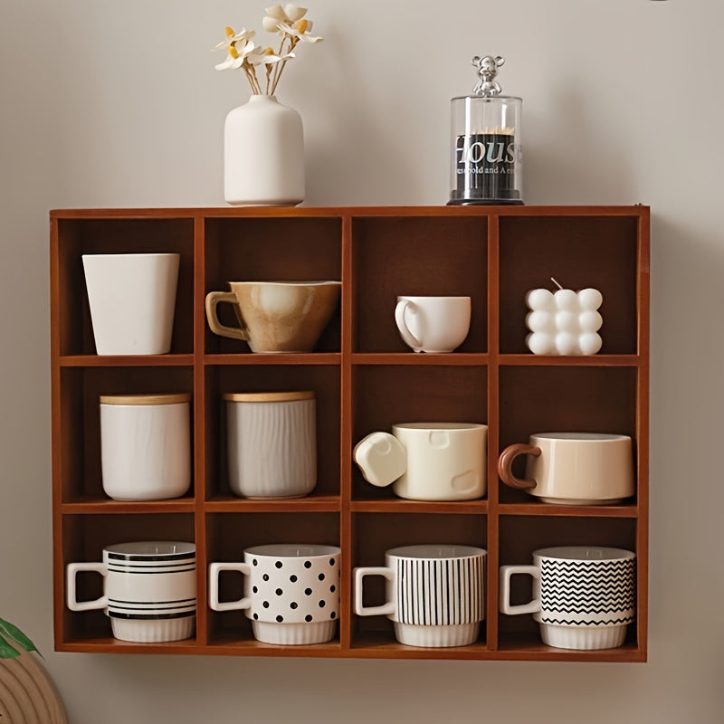 Wood Storage Box & Cup Organizer