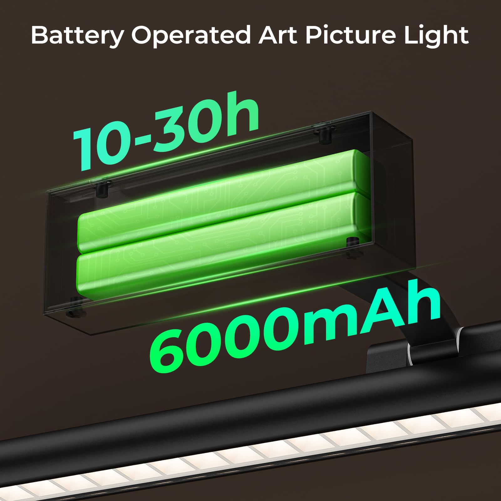 Wireless Picture Lights for Wall, Battery Operated Wall Light for Painting Rechargeable CCT Rotatable Art Gallery Light with Remote Dimmable Timer for Artwork Frame Display Dartboard (Black, 24inch)