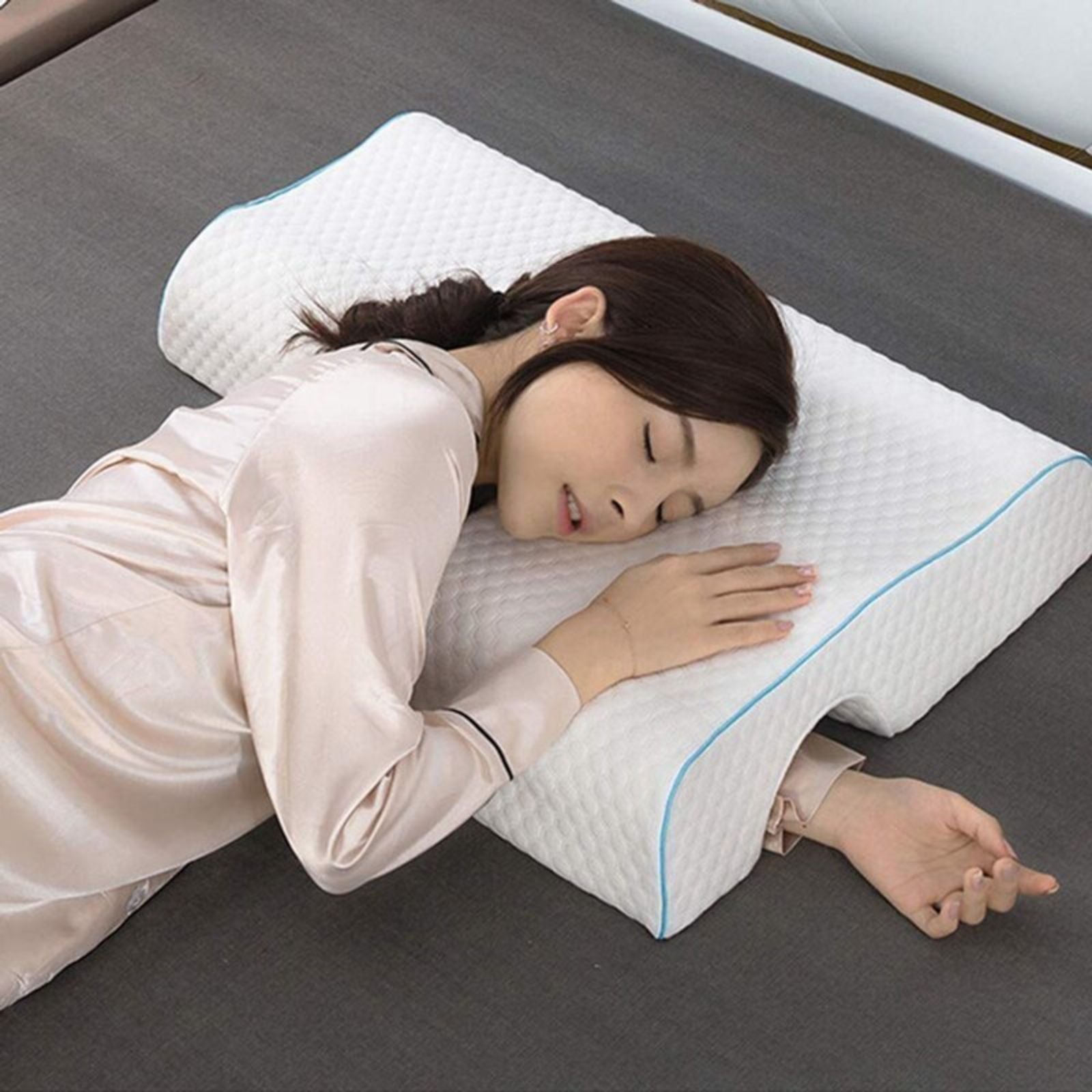 Couple Arch Pillow, Zero Pressure Pillow Slow Rebound No Pressure Hand, Pillow, Couple Sleep Double Memory Pillow-LEFT Bedworld