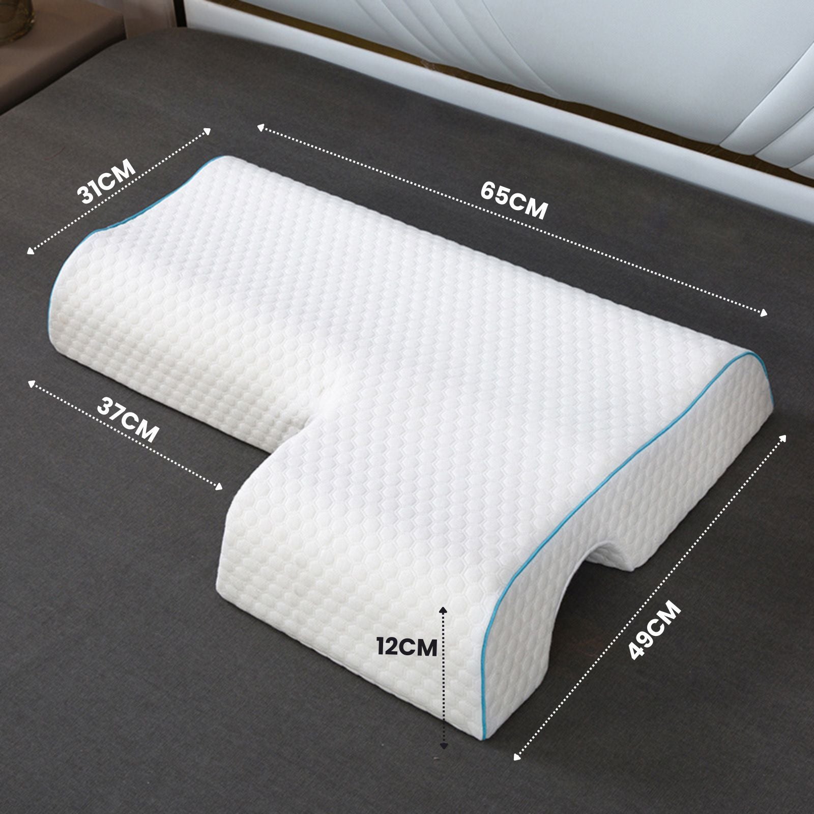 Couple Arch Pillow, Zero Pressure Pillow Slow Rebound No Pressure Hand, Pillow, Couple Sleep Double Memory Pillow-RIGHT Bedworld