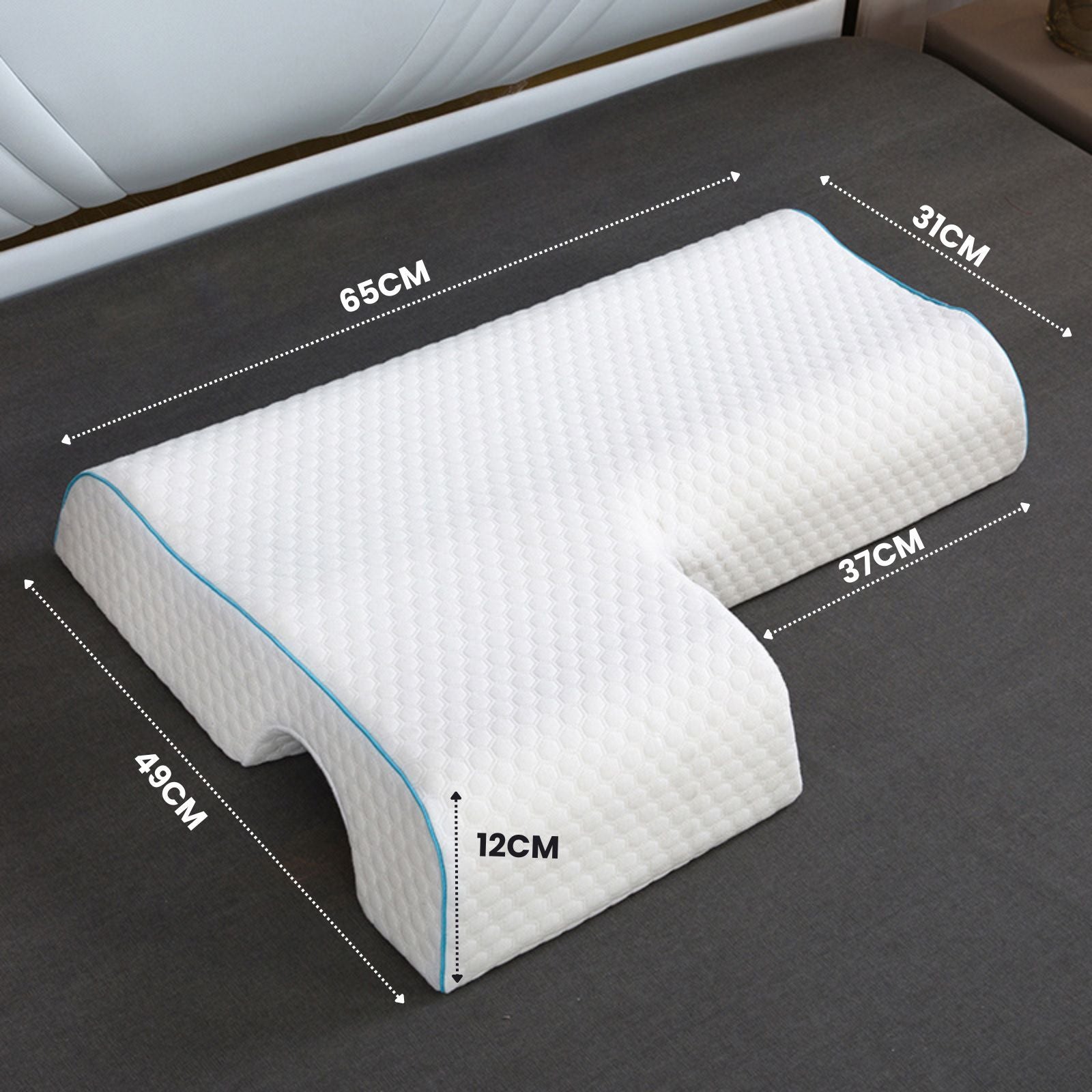 Couple Arch Pillow, Zero Pressure Pillow Slow Rebound No Pressure Hand, Pillow, Couple Sleep Double Memory Pillow-RIGHT Bedworld