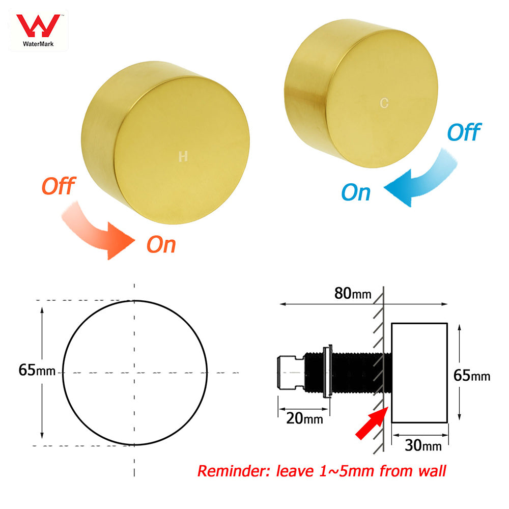 WELS Brushed Gold Rain Shower 12" Head Ergonomic Handheld Rose Sliding Rail Round Taps Set