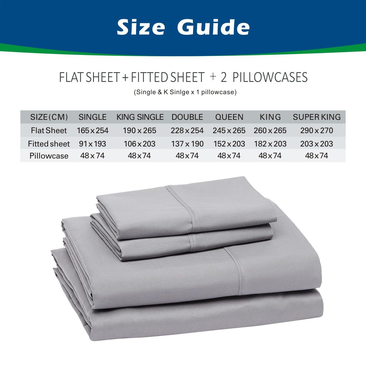 4 Piece Bed Sheet Set- Bedding Sheets & Pillowcases -Breathable Bedding - Wrinkle, Fade, Stain Resistant-Deep Pocket Flat Fitted Bed Sheet Set(Silver-gray,Super King)