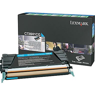 LEXMARK C736H1CG CYAN TONER PREBATE YIELD 10000 PAGES