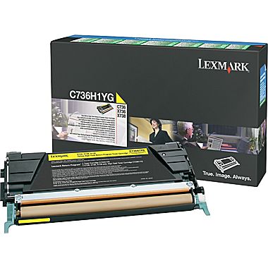 LEXMARK C736H1YG YELLOW TONER PREBATE YIELD 10000 PAGES