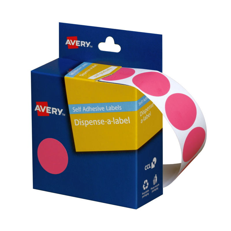 AVERY Display 24mm Pink Dot Pack
