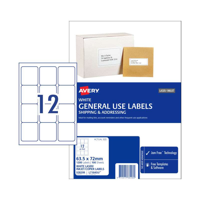 AVERY Gen Label L7164GU 12Up Pack