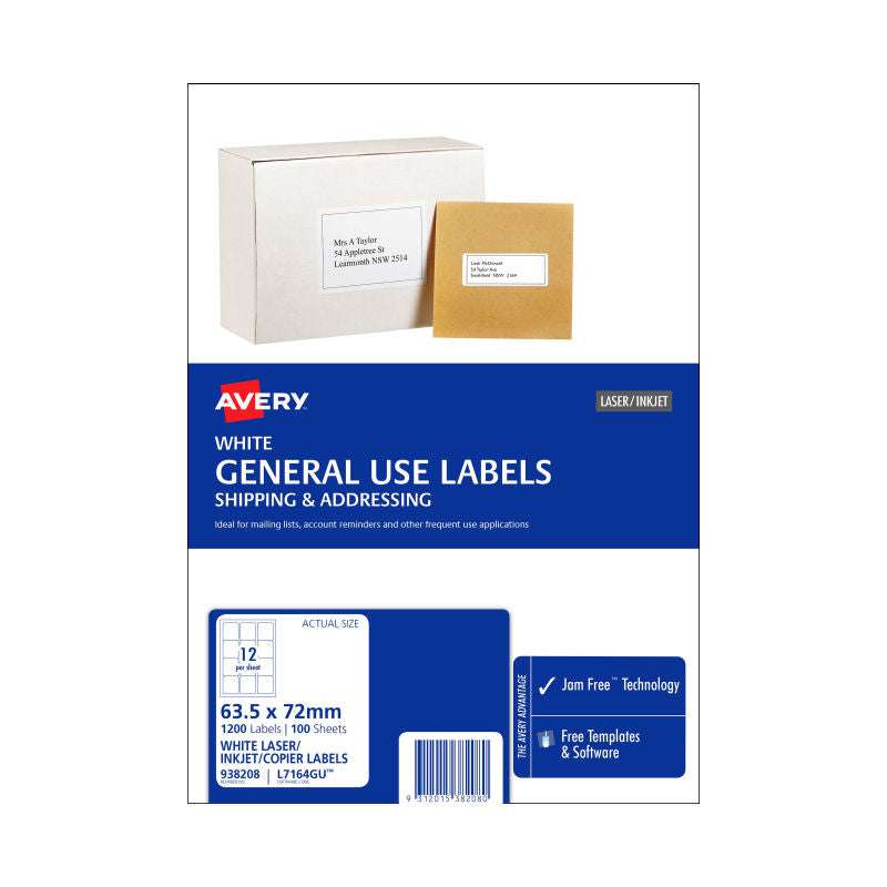AVERY Gen Label L7164GU 12Up Pack