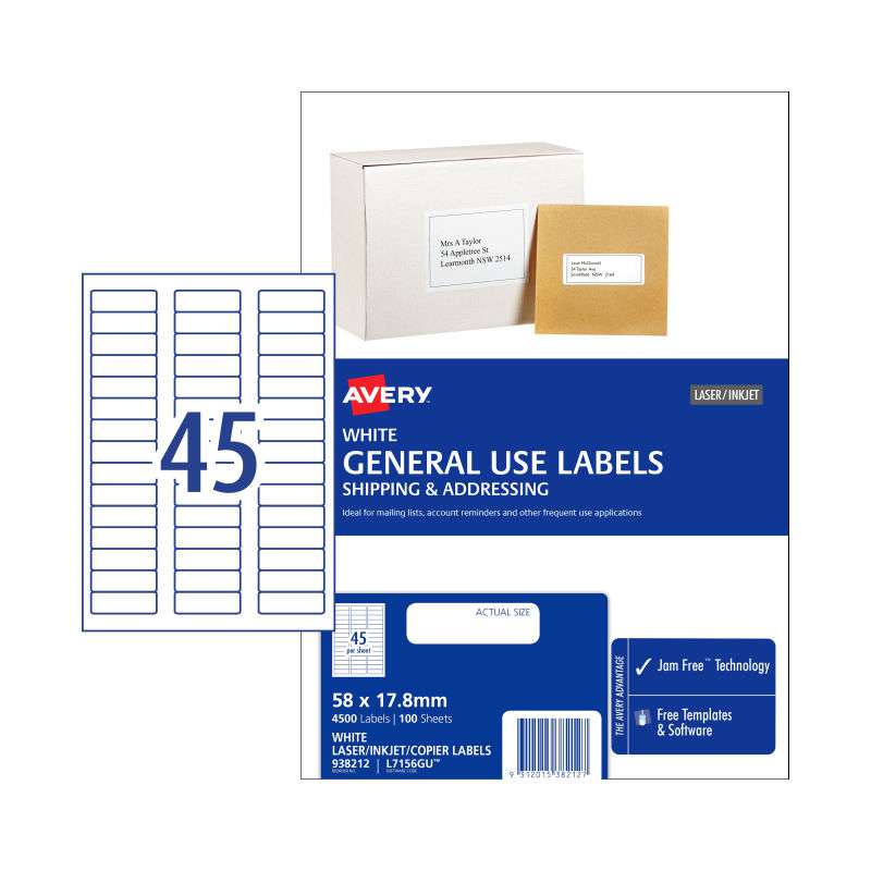 AVERY Gen Label L7516GU 45Up Pack