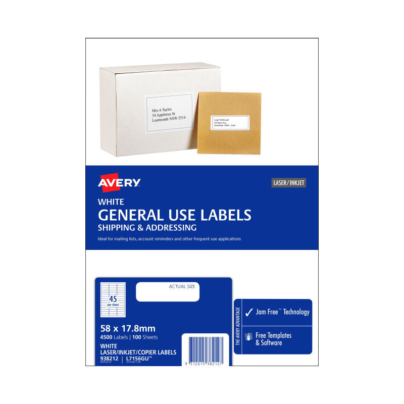 AVERY Gen Label L7516GU 45Up Pack