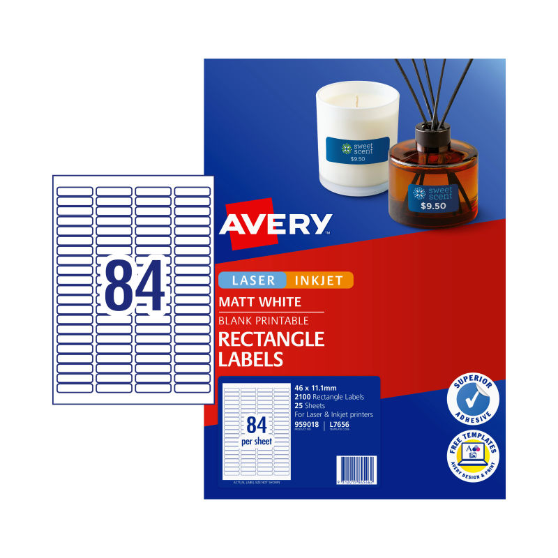 AVERY LIP MP Label L7656 84Up Pack