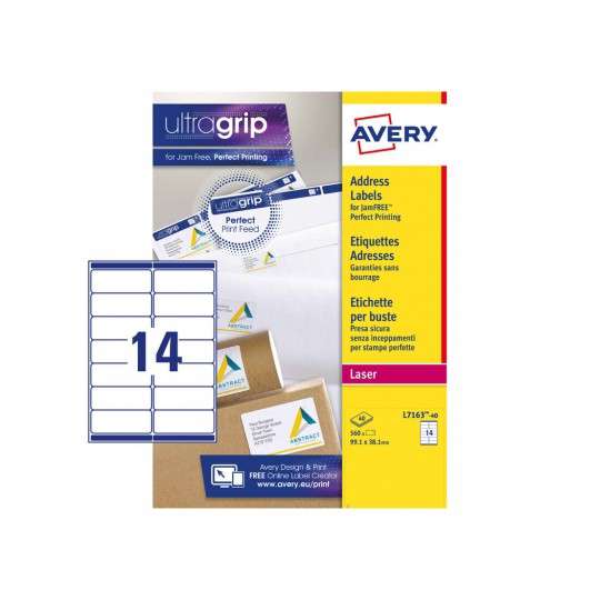 AVERY Labels L7163 LIP 14Up Pack