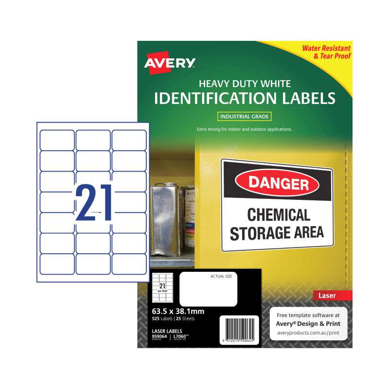 AVERY Laser Label L7060 21Up Pack