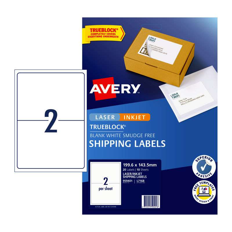 AVERY IP Label White L7168 2Up Pack