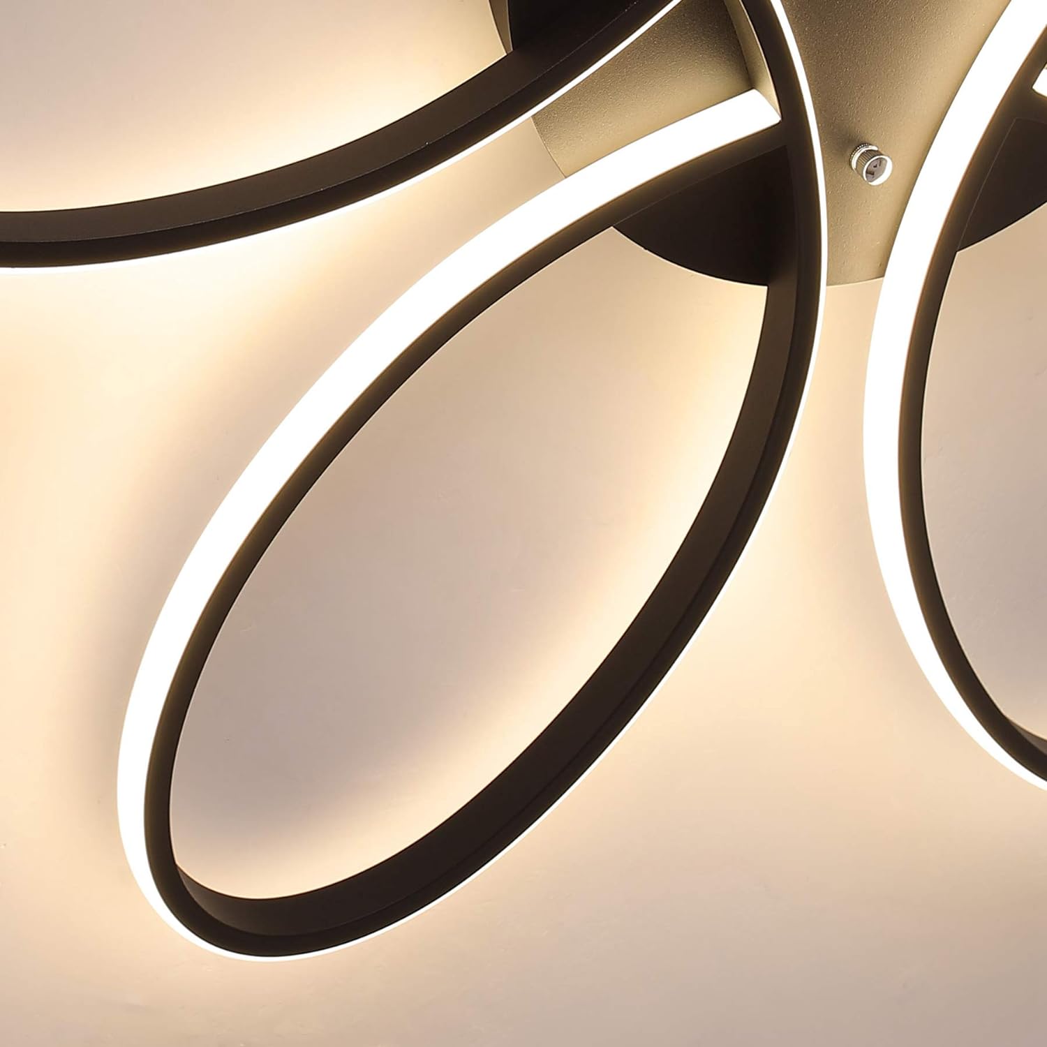 LED chandelier ring light segment with warm glow