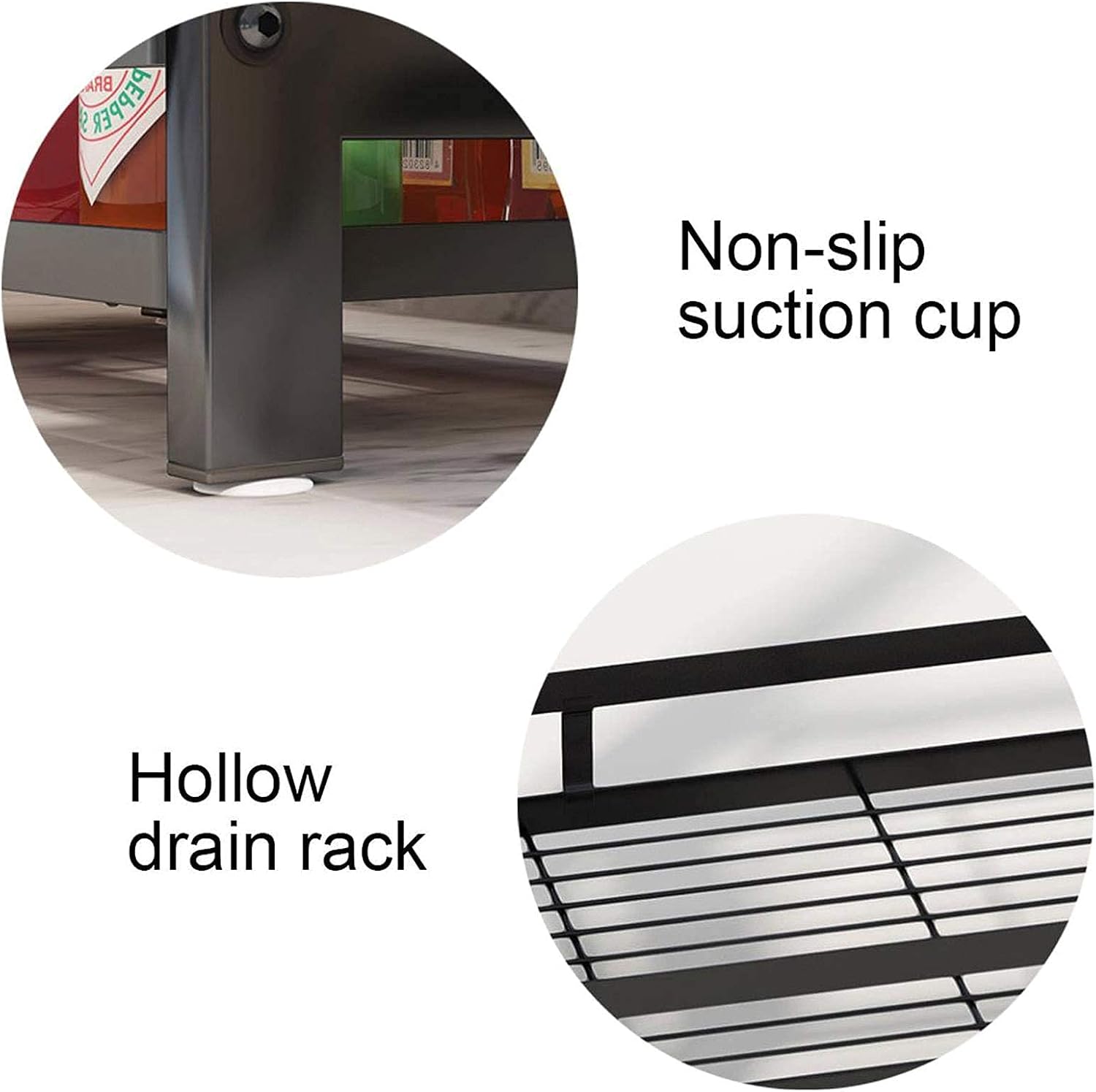 CARLA HOME 2-Tier Kitchen Spice Rack Organizer Storage Shelf for Condiments, Oil Bottles, Utensils, Cutting Board & More