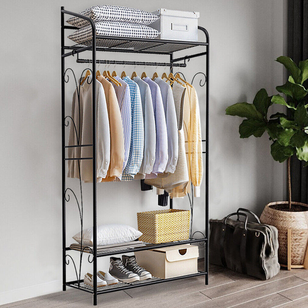 Extra Large Iron Clothes Rack Garment Hanging Stand