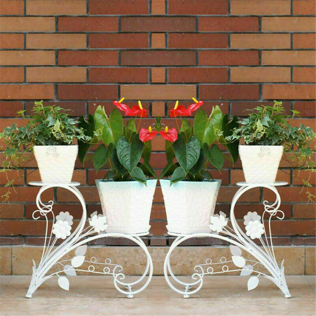 Set of 2 Plant Stand Wedding Garden Flower Shelf Rack