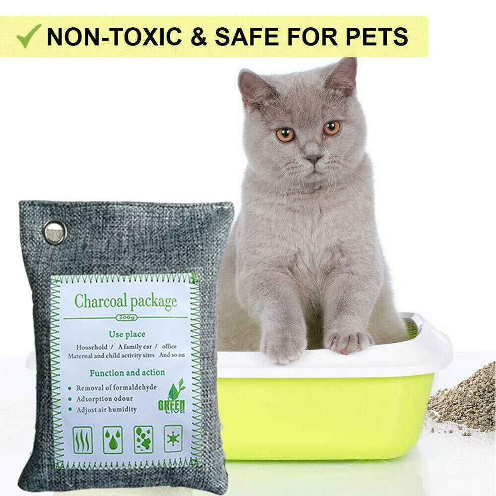 5PCS Air Purifying Bags Activated Bamboo Charcoal Freshener