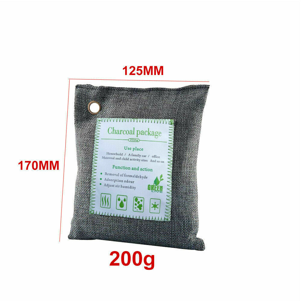 5PCS Air Purifying Bags Activated Bamboo Charcoal Freshener