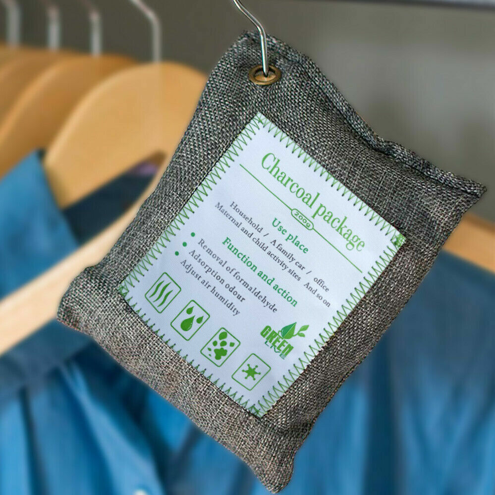 10PCS Air Purifying Bags Activated Bamboo Charcoal Freshener