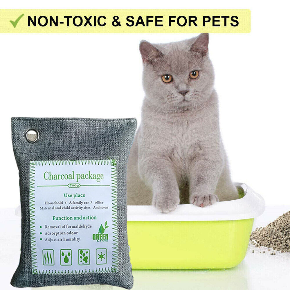 10PCS Air Purifying Bags Activated Bamboo Charcoal Freshener