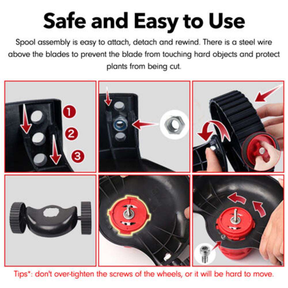 3in1 Cordless Grass Trimmer Grass Lawn Brush Cutter Whipper Snipper