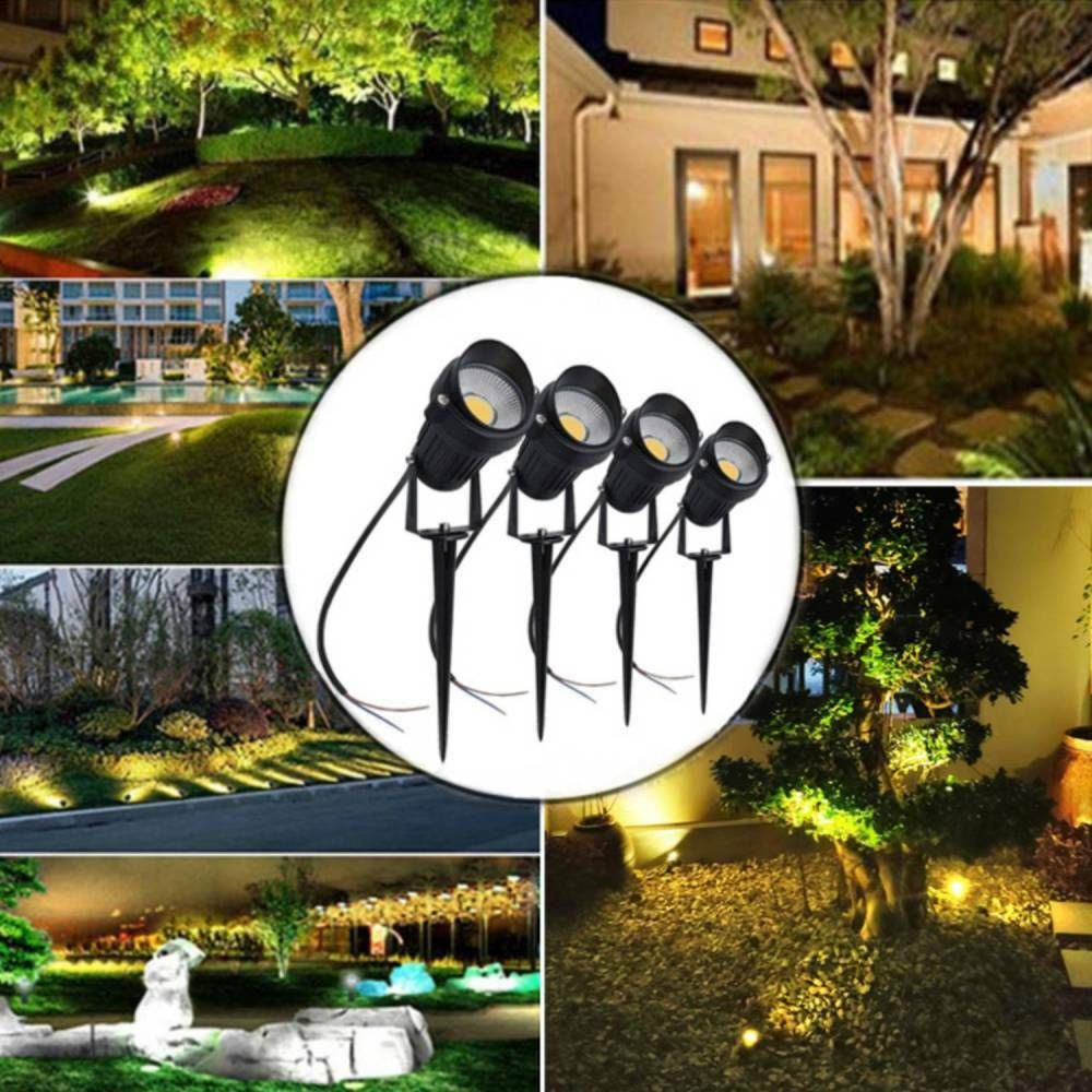 10PCS LED Spotlights Landscape Warm light Lamp Waterproof Outdoor Garden Yard 12V Bedworld
